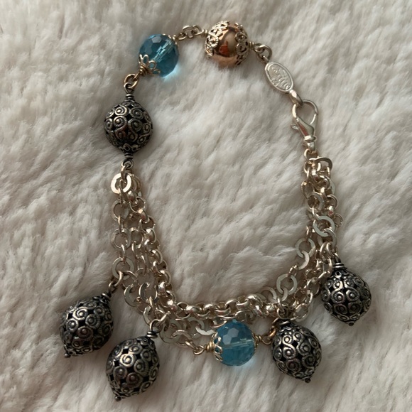 MILROS 925 Sterling silver chain Bracelet Italy - Picture 2 of 6